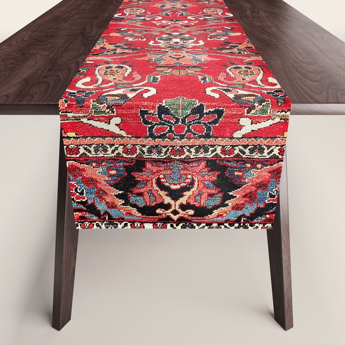 Bakhtiari Persian Floral Rug Print Table Runner Gallery Image 1