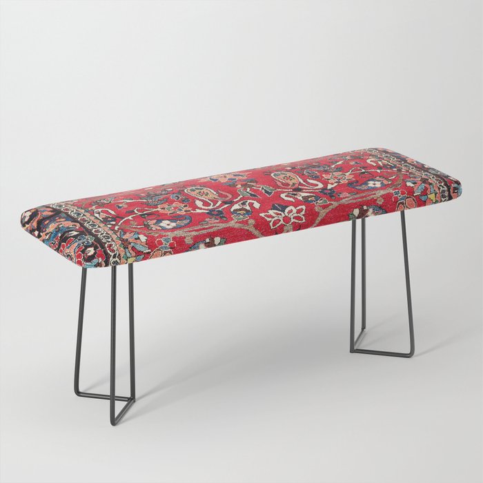 Bakhtiari Persian Floral Rug Print Bench Gallery Image 1