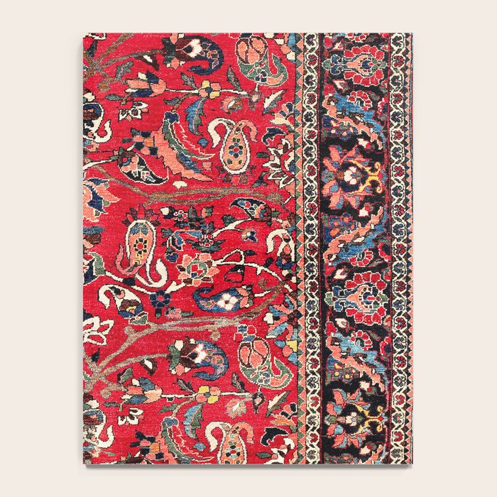 Bakhtiari Persian Floral Rug Print Notebook Gallery Image 4