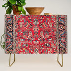 Bakhtiari Persian Floral Rug Print Credenza Gallery Image 1