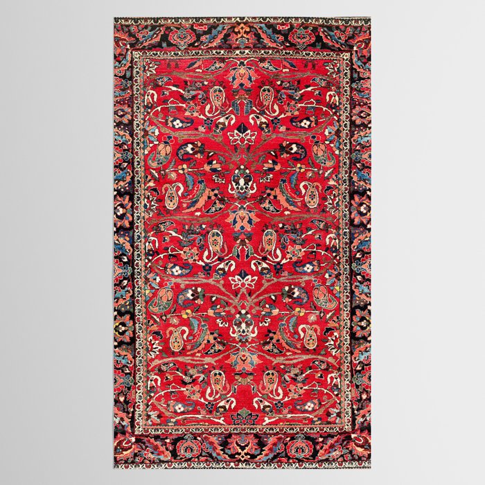 Bakhtiari Persian Floral Rug Print Tablecloth Gallery Image 2