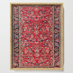 Bakhtiari Persian Floral Rug Print Serving Tray Gallery Image 1
