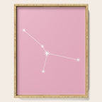 Cancer Zodiac Star Constellation Line Art Soft Pink Serving Tray Gallery Image 1
