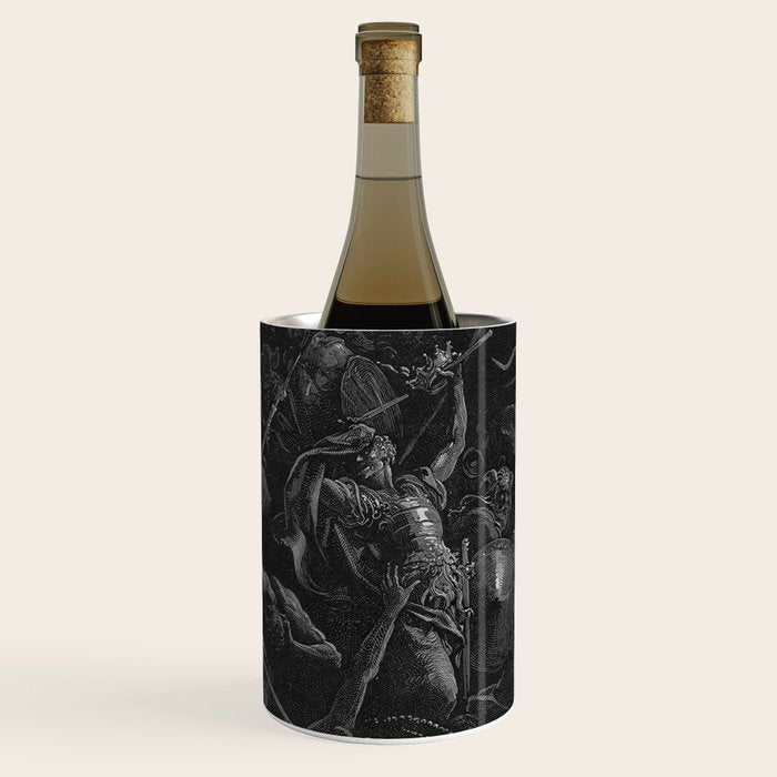 Gustave Dore - Chaos watches as the Rebel Angels are thrown into Hell (Milton's Paradise Lost) Wine Chiller Gallery Image 1