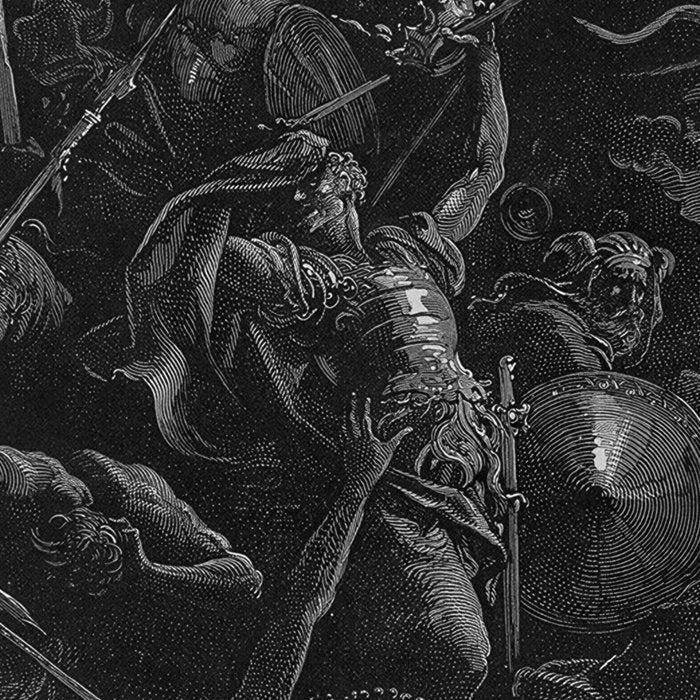Gustave Dore - Chaos watches as the Rebel Angels are thrown into Hell (Milton's Paradise Lost) Coffee Mug Gallery Image 2