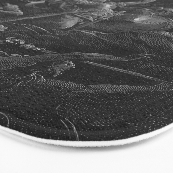 Gustave Dore - Chaos watches as the Rebel Angels are thrown into Hell (Milton's Paradise Lost) Bath Mat Gallery Image 3