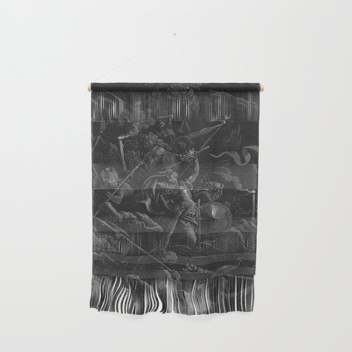 Gustave Dore - Chaos watches as the Rebel Angels are thrown into Hell (Milton's Paradise Lost) Wall Hanging Gallery Image 1