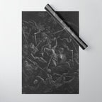 Gustave Dore - Chaos watches as the Rebel Angels are thrown into Hell (Milton's Paradise Lost) Wrapping Paper Gallery Image 1