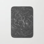 Gustave Dore - Chaos watches as the Rebel Angels are thrown into Hell (Milton's Paradise Lost) Bath Mat Gallery Image 1