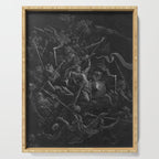 Gustave Dore - Chaos watches as the Rebel Angels are thrown into Hell (Milton's Paradise Lost) Serving Tray Gallery Image 1