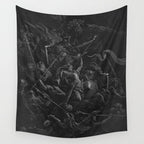 Gustave Dore - Chaos watches as the Rebel Angels are thrown into Hell (Milton's Paradise Lost) Wall Tapestry Gallery Image 4