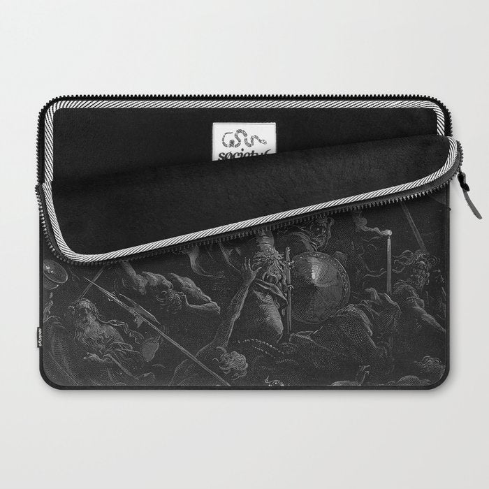 Gustave Dore - Chaos watches as the Rebel Angels are thrown into Hell (Milton's Paradise Lost) Laptop Sleeve Gallery Image 2