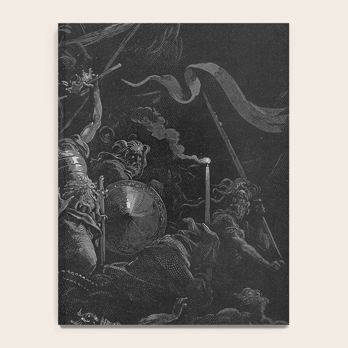 Gustave Dore - Chaos watches as the Rebel Angels are thrown into Hell (Milton's Paradise Lost) Notebook Gallery Image 4
