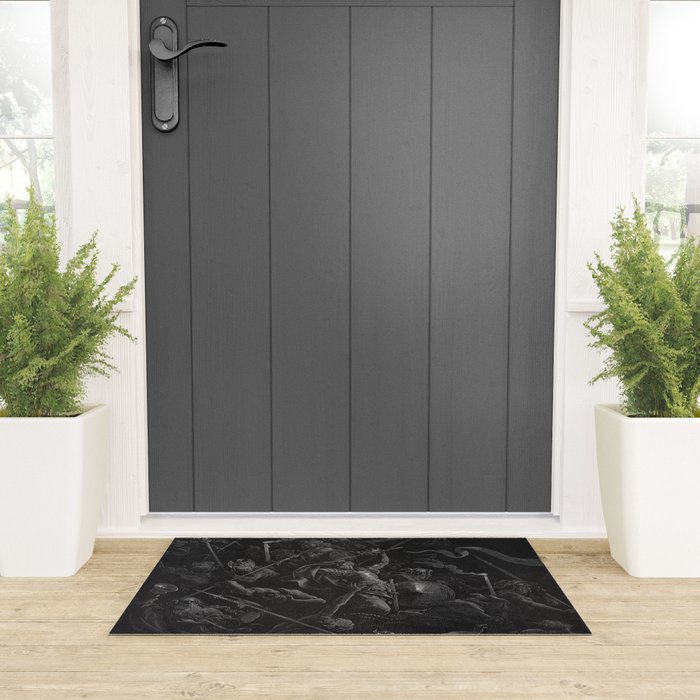 Gustave Dore - Chaos watches as the Rebel Angels are thrown into Hell (Milton's Paradise Lost) Welcome Mat Gallery Image 3