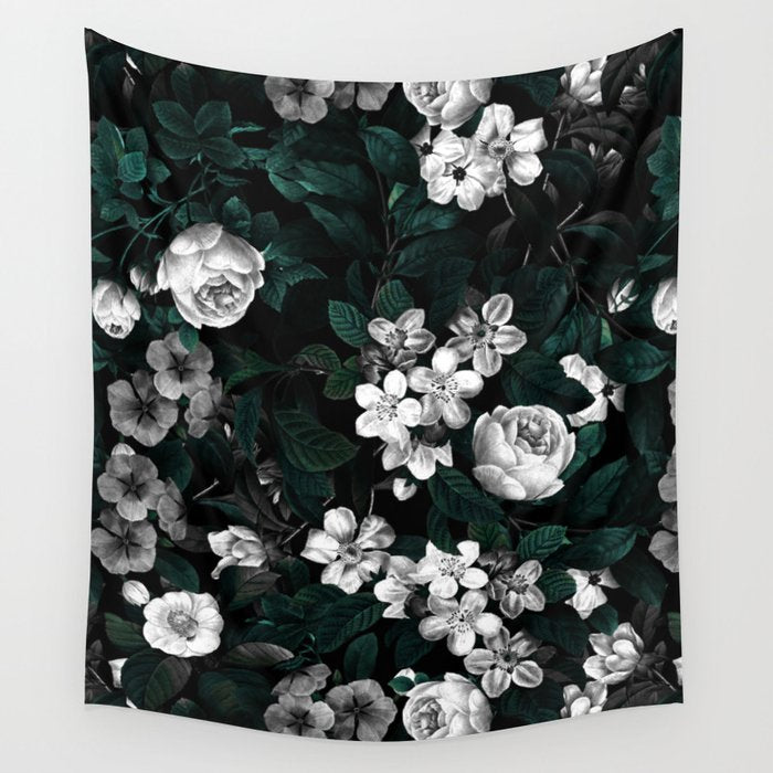 Botanical Night Wall Tapestry Gallery Image 1