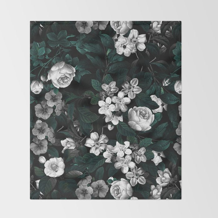 Botanical Night Throw Blanket Gallery Image 2