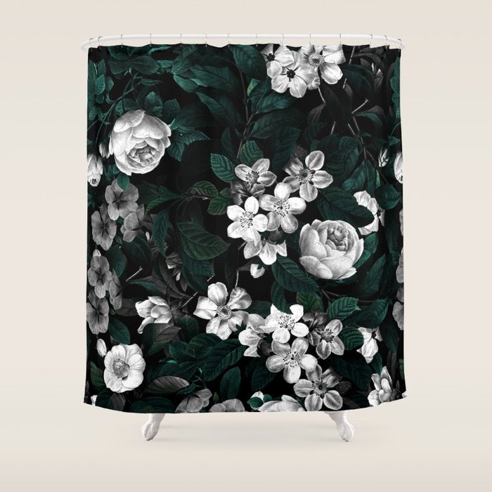 Botanical Night Shower Curtain Gallery Image 1