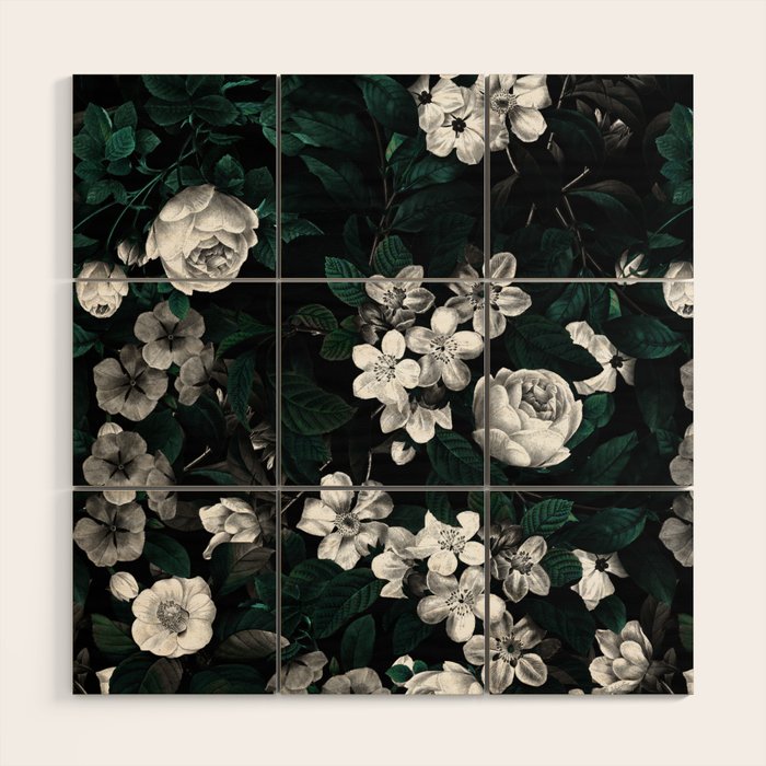 Botanical Night Wood Wall Art Gallery Image 1