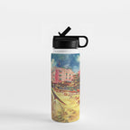 Hawaii's Famous Waikiki Beach landscape painting Water Bottle Gallery Image 1