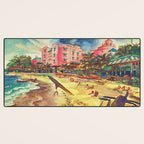 Hawaii's Famous Waikiki Beach landscape painting Desk Mat Gallery Image 3
