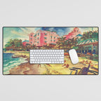 Hawaii's Famous Waikiki Beach landscape painting Desk Mat Gallery Image 1