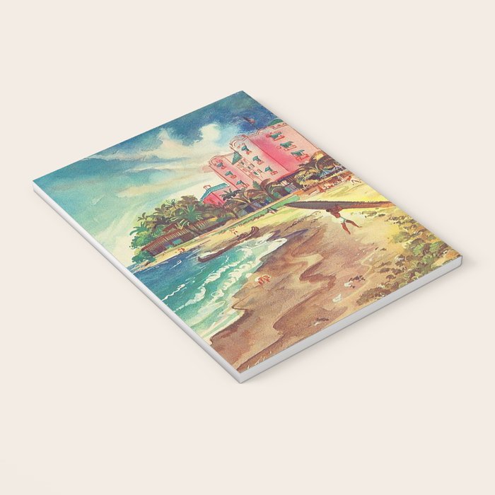 Hawaii's Famous Waikiki Beach landscape painting Notebook Gallery Image 3
