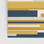 Wright Mid-Century Modern Abstract in Mustard Yellow, Navy Blue, Pale Blush Poster Gallery Image 3