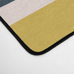 Wright Mid-Century Modern Abstract in Mustard Yellow, Navy Blue, Pale Blush Desk Mat Gallery Image 4