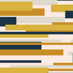 Wright Mid-Century Modern Abstract in Mustard Yellow, Navy Blue, Pale Blush Coffee Mug Gallery Image 2