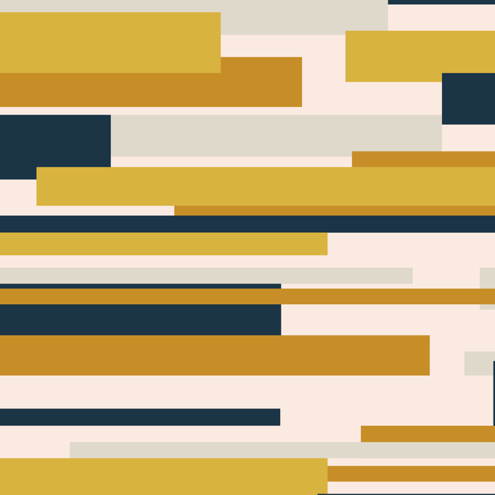 Wright Mid-Century Modern Abstract in Mustard Yellow, Navy Blue, Pale Blush Coffee Mug Gallery Image 2
