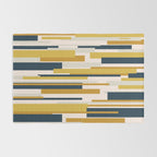 Wright Mid-Century Modern Abstract in Mustard Yellow, Navy Blue, Pale Blush Rug Gallery Image 2