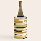Wright Mid-Century Modern Abstract in Mustard Yellow, Navy Blue, Pale Blush Wine Chiller Gallery Image 1