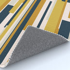 Wright Mid-Century Modern Abstract in Mustard Yellow, Navy Blue, Pale Blush Rug Gallery Image 4