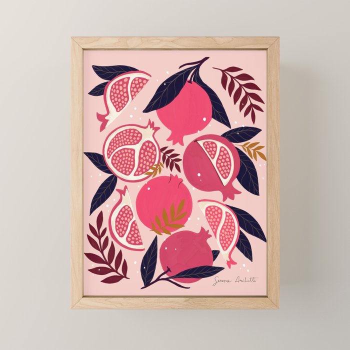 Pomegranate - Pink Mini Art Print Gallery Image 1