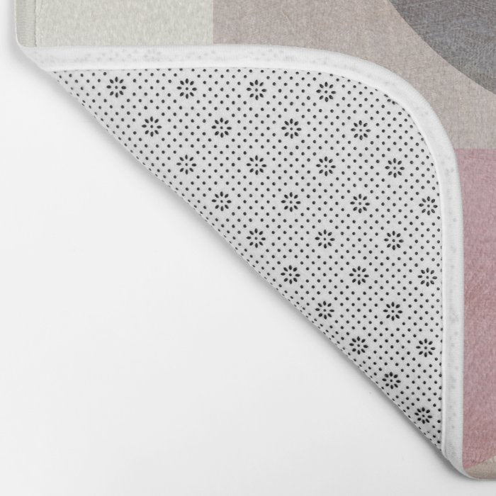 mid century scandi winter shapes painted 3 Bath Mat Gallery Image 2