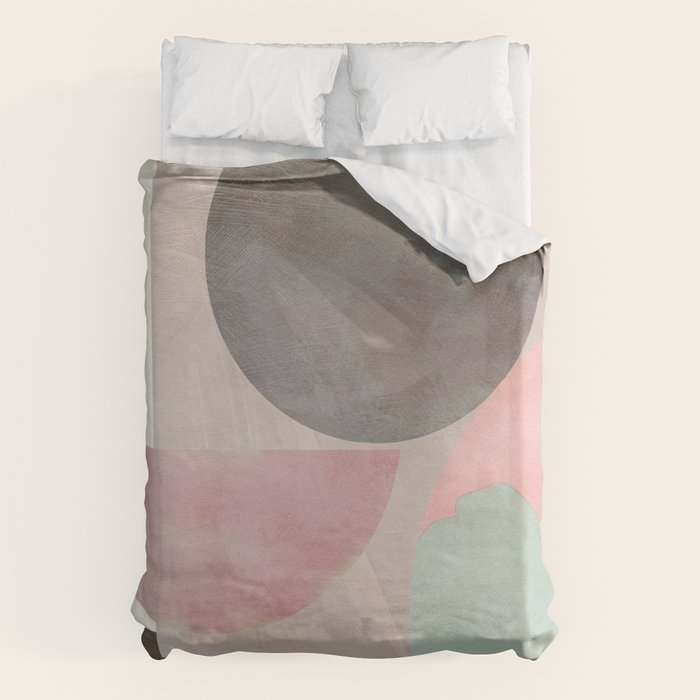 mid century scandi winter shapes painted 3 Duvet Cover Gallery Image 6