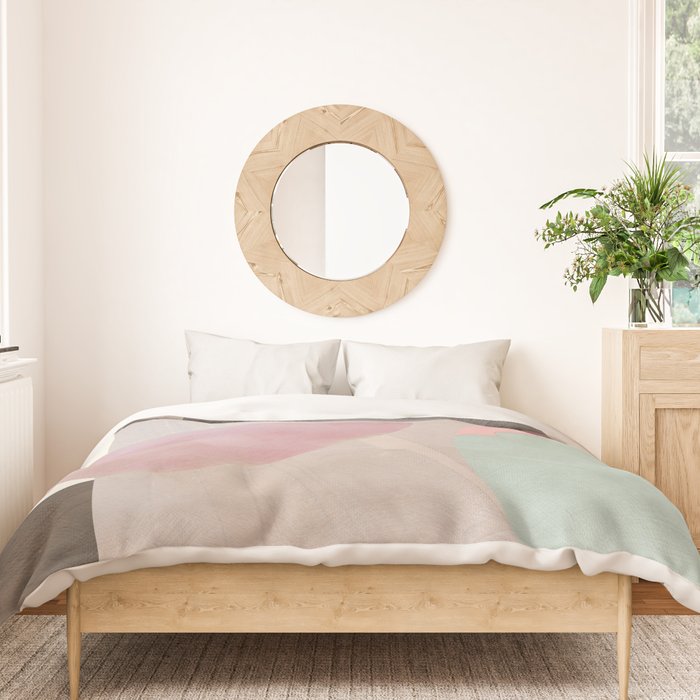 mid century scandi winter shapes painted 3 Duvet Cover Gallery Image 3