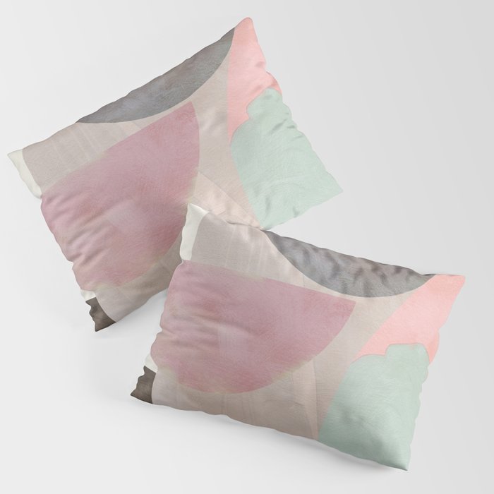 mid century scandi winter shapes painted 3 Pillow Sham Gallery Image 3