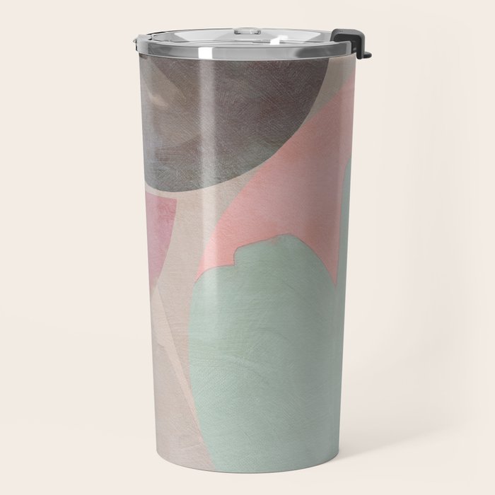 mid century scandi winter shapes painted 3 Travel Mug Gallery Image 2