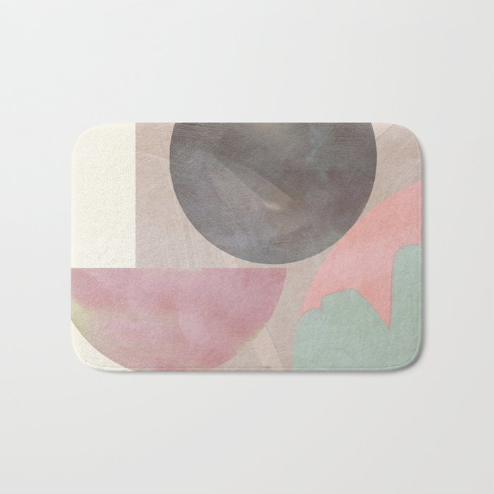 mid century scandi winter shapes painted 3 Bath Mat Gallery Image 1