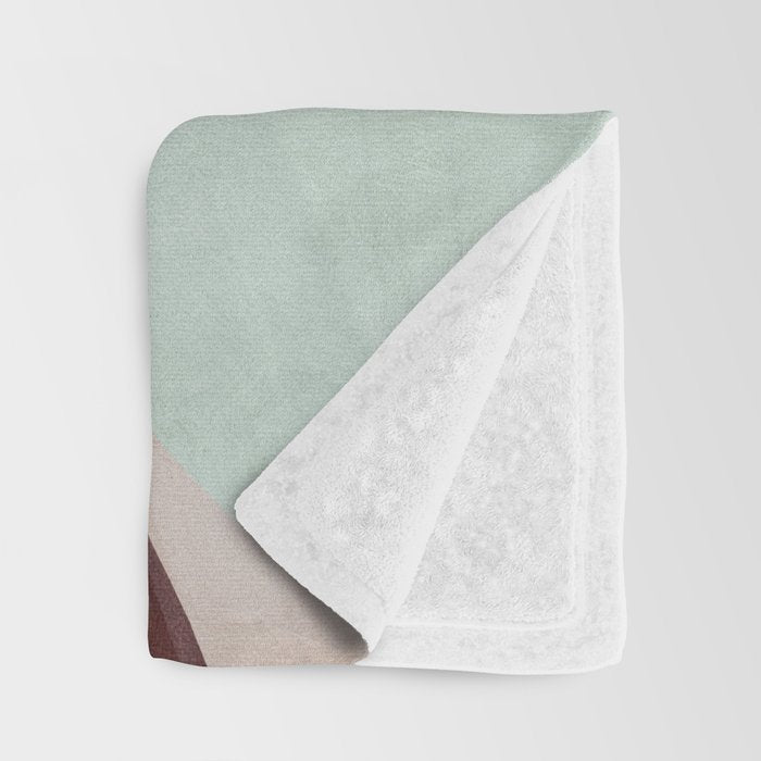 mid century scandi winter shapes painted 3 Throw Blanket Gallery Image 3