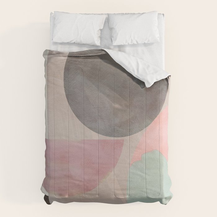 mid century scandi winter shapes painted 3 Comforter Gallery Image 6