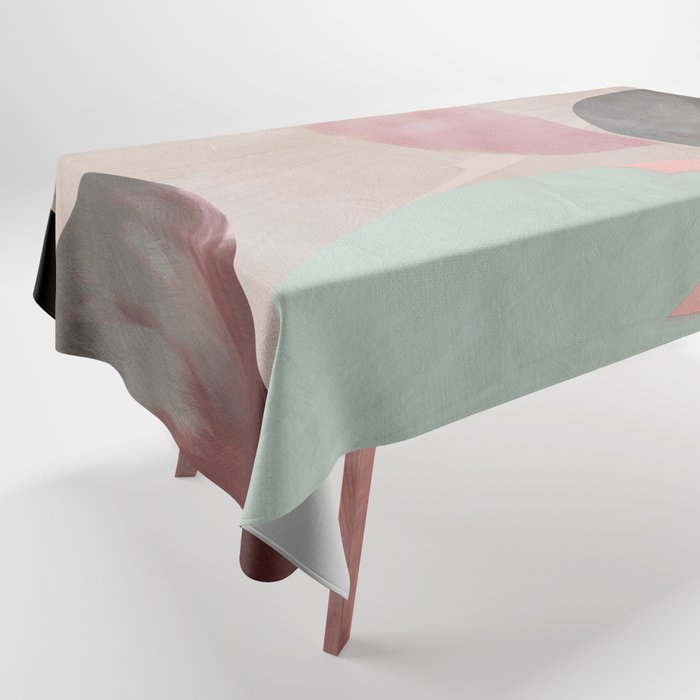mid century scandi winter shapes painted 3 Tablecloth Gallery Image 1
