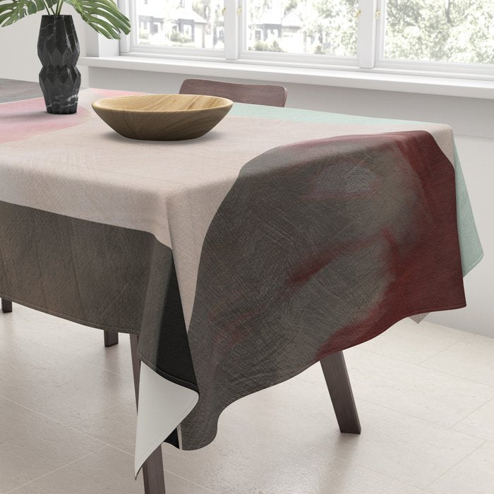 mid century scandi winter shapes painted 3 Tablecloth Gallery Image 3