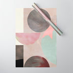 mid century scandi winter shapes painted 3 Wrapping Paper Gallery Image 1