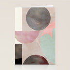 mid century scandi winter shapes painted 3 Stationery Card Gallery Image 2