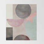 mid century scandi winter shapes painted 3 Throw Blanket Gallery Image 2
