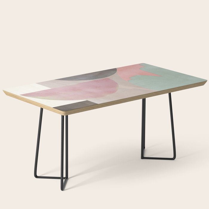 mid century scandi winter shapes painted 3 Coffee Table Gallery Image 1