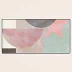 mid century scandi winter shapes painted 3 Desk Mat Gallery Image 3
