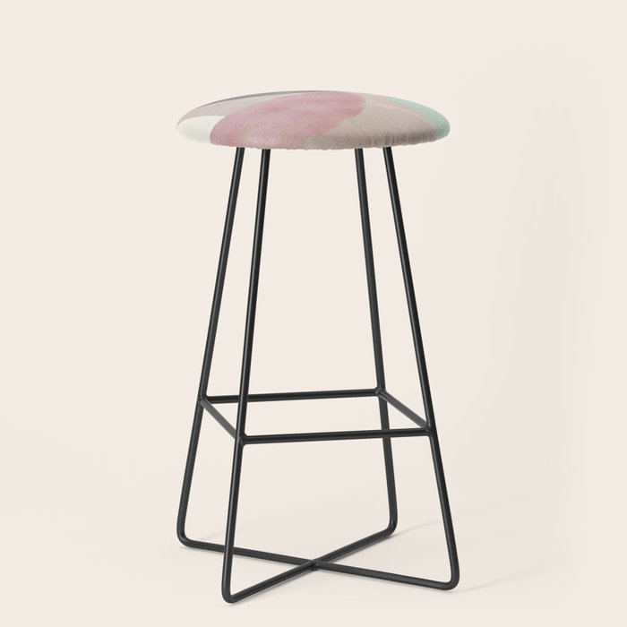 mid century scandi winter shapes painted 3 Stool Gallery Image 1